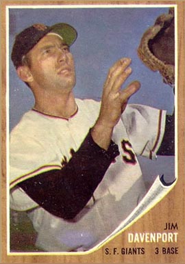 1962 Topps Jim Davenport #9 Baseball Card