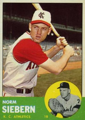 1963 Topps Norm Siebern #430 Baseball Card