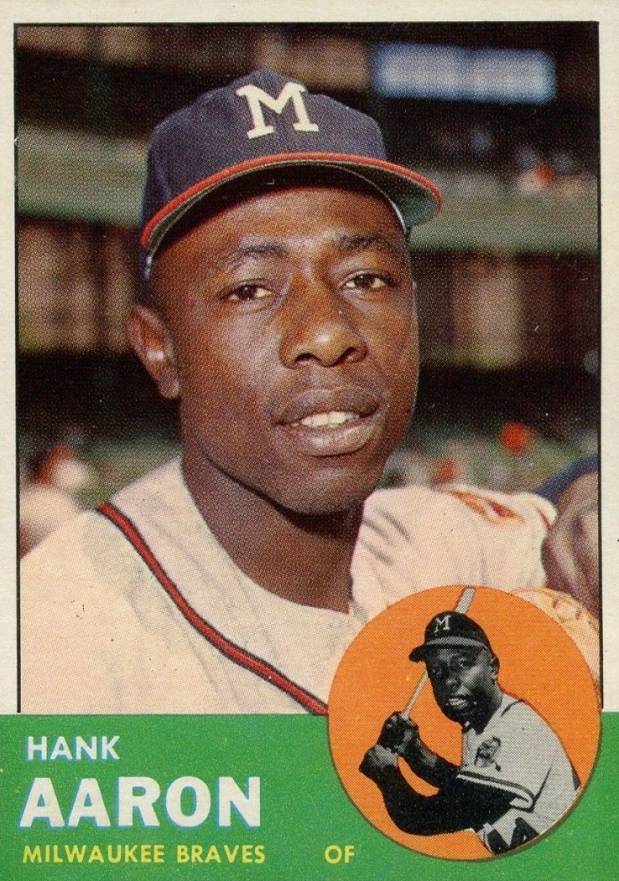 1963 Topps Hank Aaron #390 Baseball Card