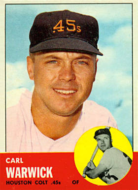 1963 Topps Carl Warwick #333 Baseball Card