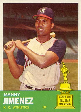 1963 Topps Manny Jimenez #195 Baseball Card