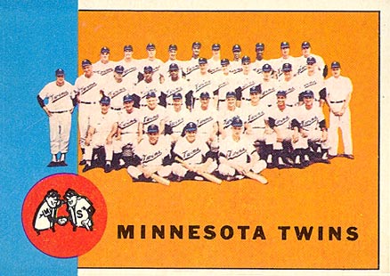 1963 Topps Minnesota Twins Team #162 Baseball Card