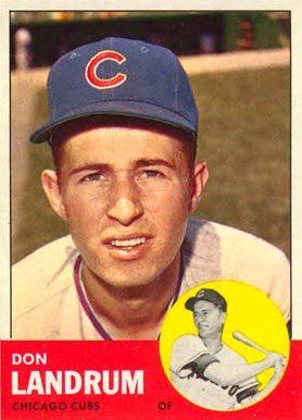 1963 Topps Don Landrum #113 Baseball Card