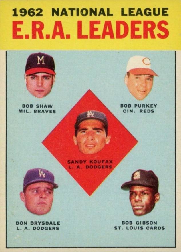 1963 Topps N.L. E.R.A. Leaders #5 Baseball Card