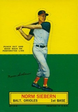 1964 Topps Stand-Up Norm Siebern #68 Baseball Card
