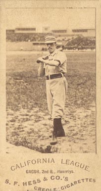 1888 S.F. Hess California League Minors Gagur # Baseball Card