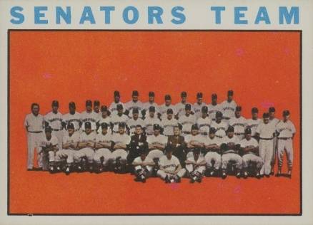 1964 Topps Senators Team #343 Baseball Card