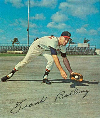 1965 Kahn's Wieners Frank Bolling # Baseball Card
