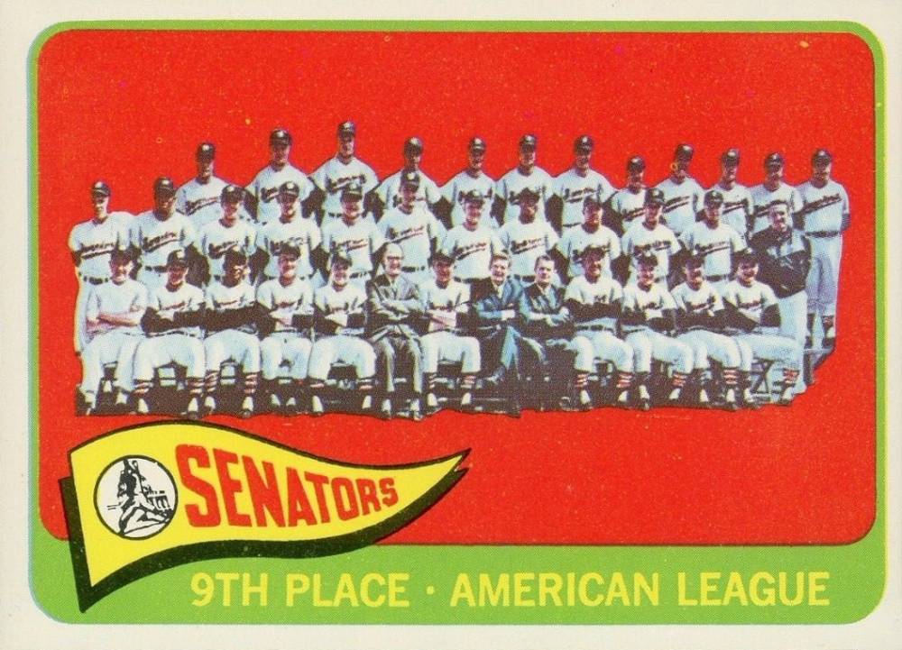1965 Topps Senators Team #267 Baseball Card