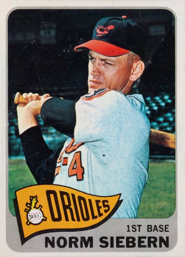 1965 Topps Norm Siebern #455 Baseball Card