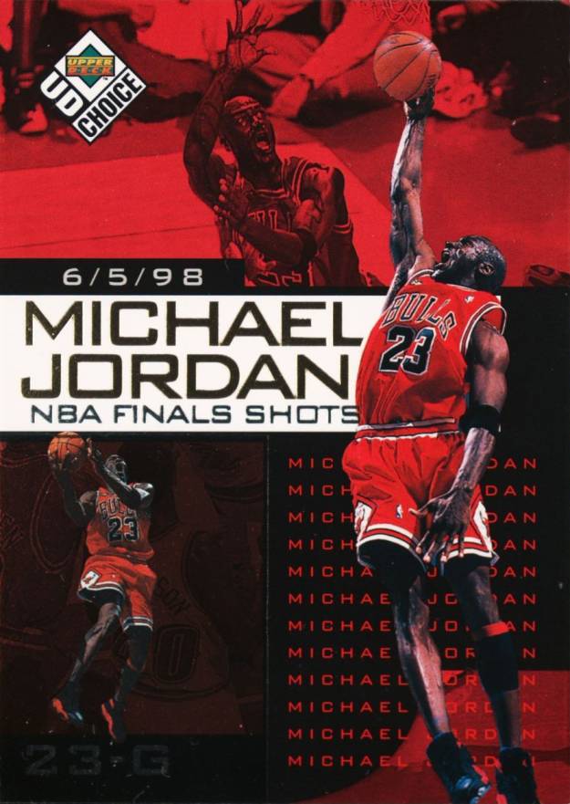 1998 Upper Deck Choice Preview NBA Finals Shot Michael Jordan #2 Basketball Card