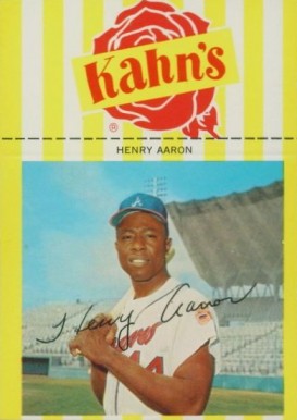 1966 Kahn's Wieners Henry Aaron #1 Baseball Card