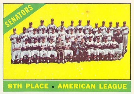 1966 Topps Senators Team #194 Baseball Card