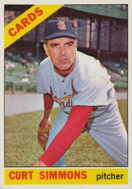 1966 Topps Curt Simmons #489 Baseball Card