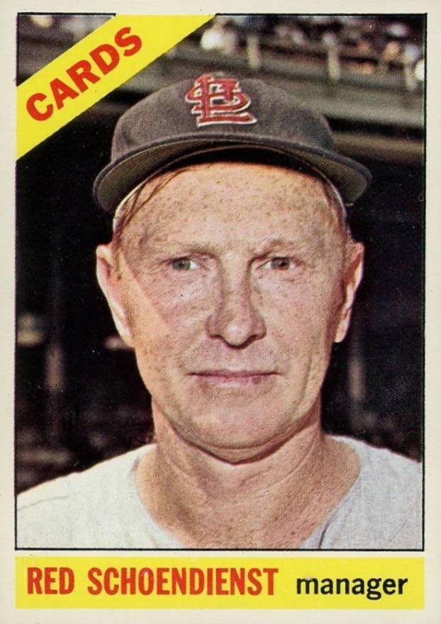 1966 Topps Red Schoendienst #76 Baseball Card