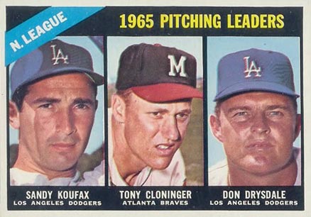 1966 Topps N.L. Pitching Leaders #223 Baseball Card