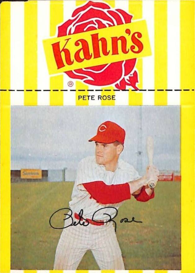 1967 Kahn's Wieners Pete Rose # Baseball Card