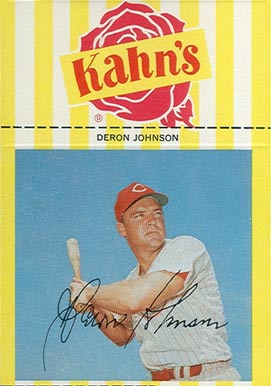 1967 Kahn's Wieners Deron Johnson # Baseball Card