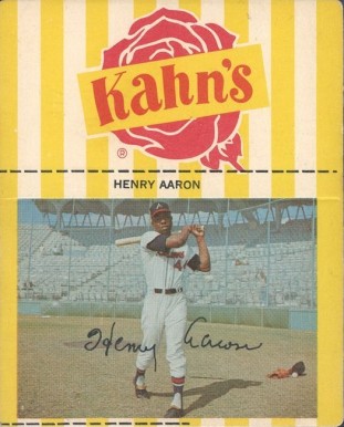 1967 Kahn's Wieners Henry Aaron # Baseball Card