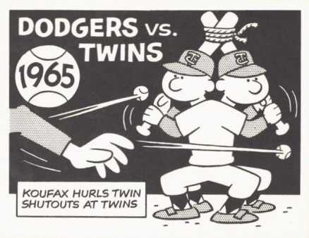 1967 Laughlin World Series 1965- Dodgers Vs. Twins #62 Baseball Card