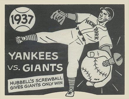 1967 Laughlin World Series 1937- Yankees Vs. Giants #34#11 Baseball Card