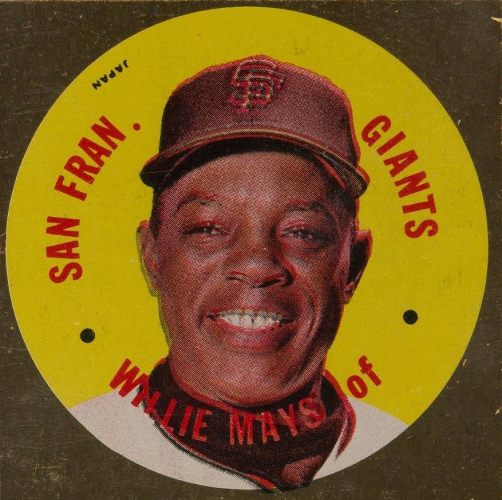 1967 Topps S.F. Giants Test Discs Willie Mays # Baseball Card