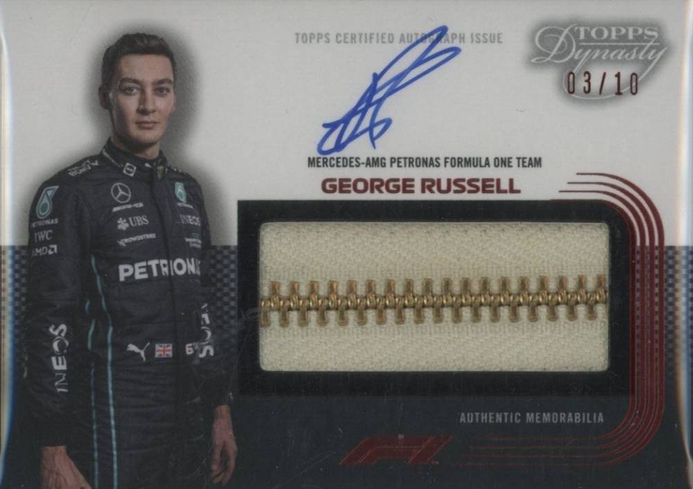 2022 Topps Dynasty Formula 1 Dynasty Autograph Suit Patch Relic George Russell #GR Other Sports Card