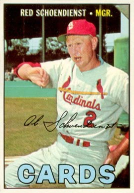 1967 Topps Red Schoendienst #512 Baseball Card
