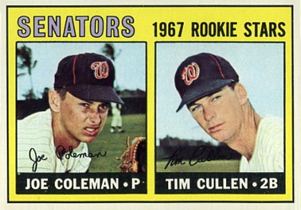 1967 Topps Senators Rookies #167 Baseball Card