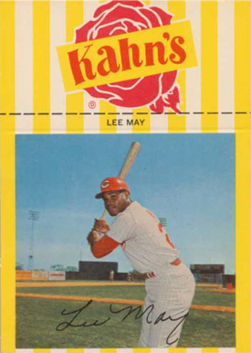1968 Kahn's Wieners Lee May #64 Baseball Card