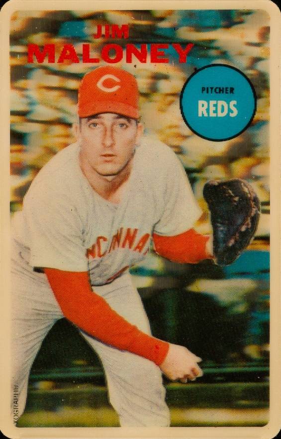 1968 Topps 3-D Jim Maloney # Baseball Card