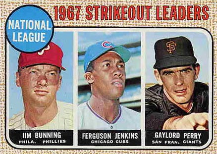 1968 Topps N.L. Strikeout Leaders #11 Baseball Card