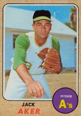1968 Topps Jack Aker #224 Baseball Card