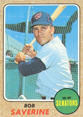 1968 Topps Bob Saverine #149 Baseball Card