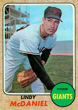 1968 Topps Lindy McDaniel #545 Baseball Card