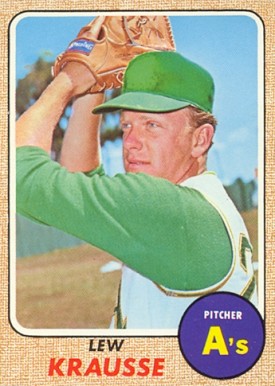 1968 Topps Lew Krausse #458 Baseball Card