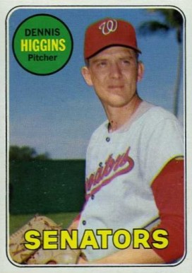 1969 Topps Dennis Higgins #441y Baseball Card