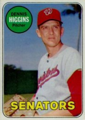 1969 Topps Dennis Higgins #441w Baseball Card