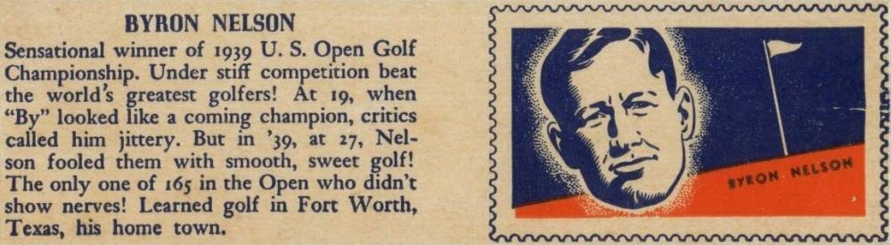 1940 Wheaties Champs/USA Byron Nelson # Other Sports Card