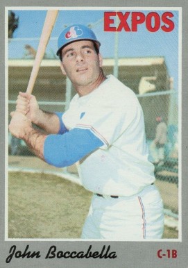 1970 Topps John Boccabella #19 Baseball Card