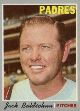 1970 Topps Jack Baldschun #284 Baseball Card