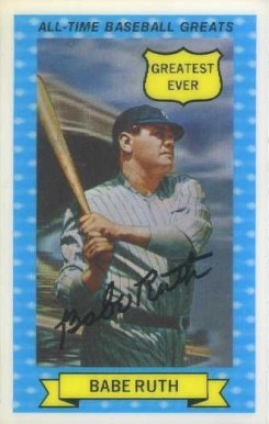 1972 Kellogg's  All-Time Baseball Greats Babe Ruth #6 Baseball Card