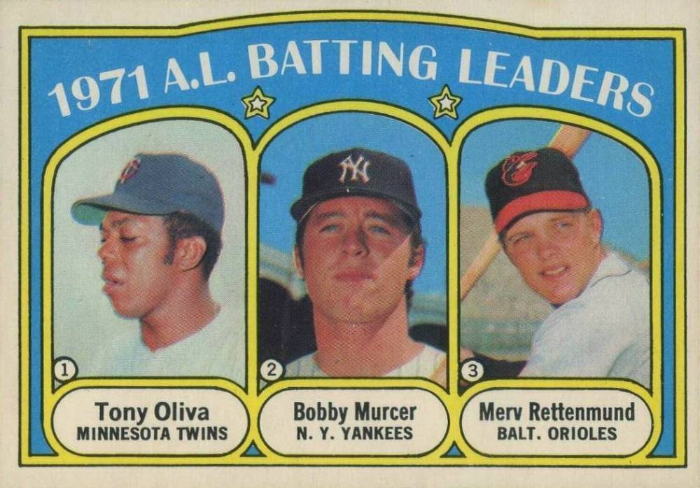 1972 O-Pee-Chee A.L. Batting Leaders #86 Baseball Card