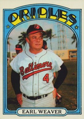 1972 Topps Earl Weaver #323 Baseball Card