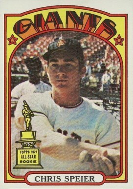 1972 Topps Chris Speier #165 Baseball Card