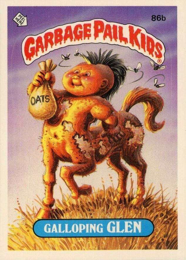 1986 Garbage Pail Kids Stickers Galloping Glen #86b Non-Sports Card