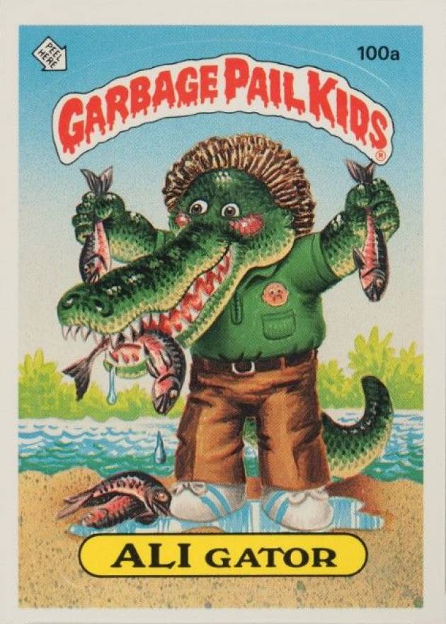 1986 Garbage Pail Kids Stickers Ali Gator #100a Non-Sports Card