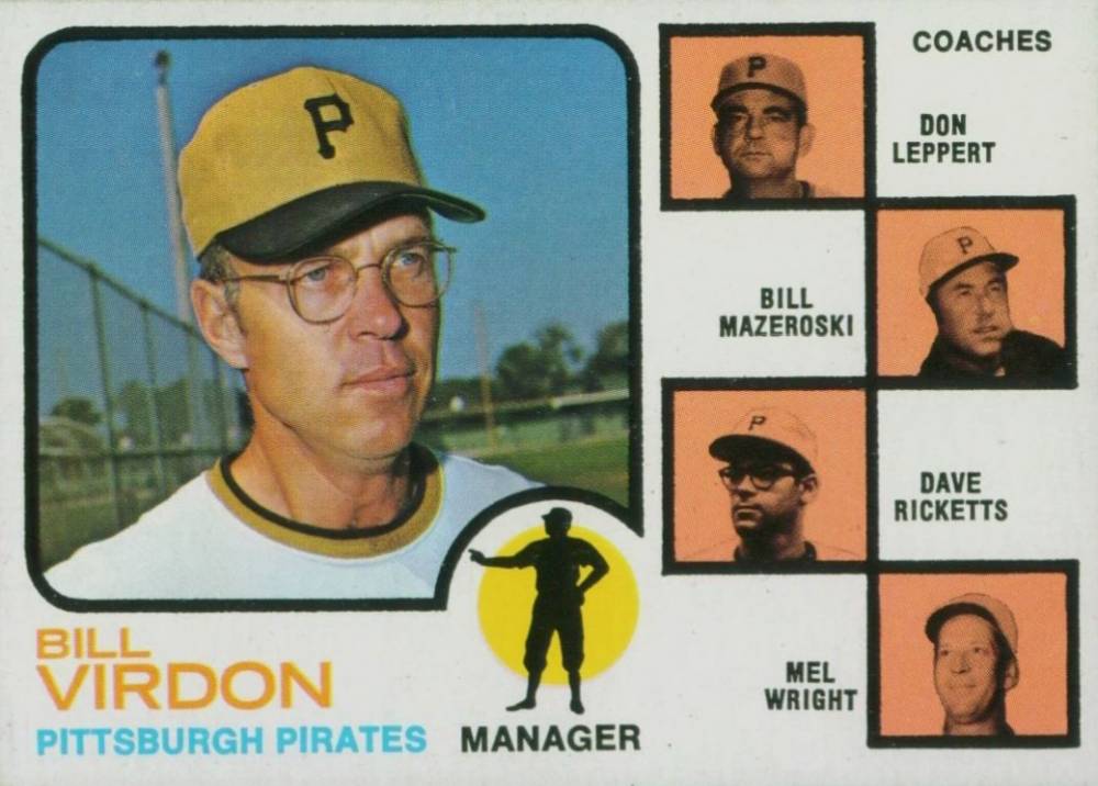 1973 Topps Pirates Manager/Coaches #517b Baseball Card