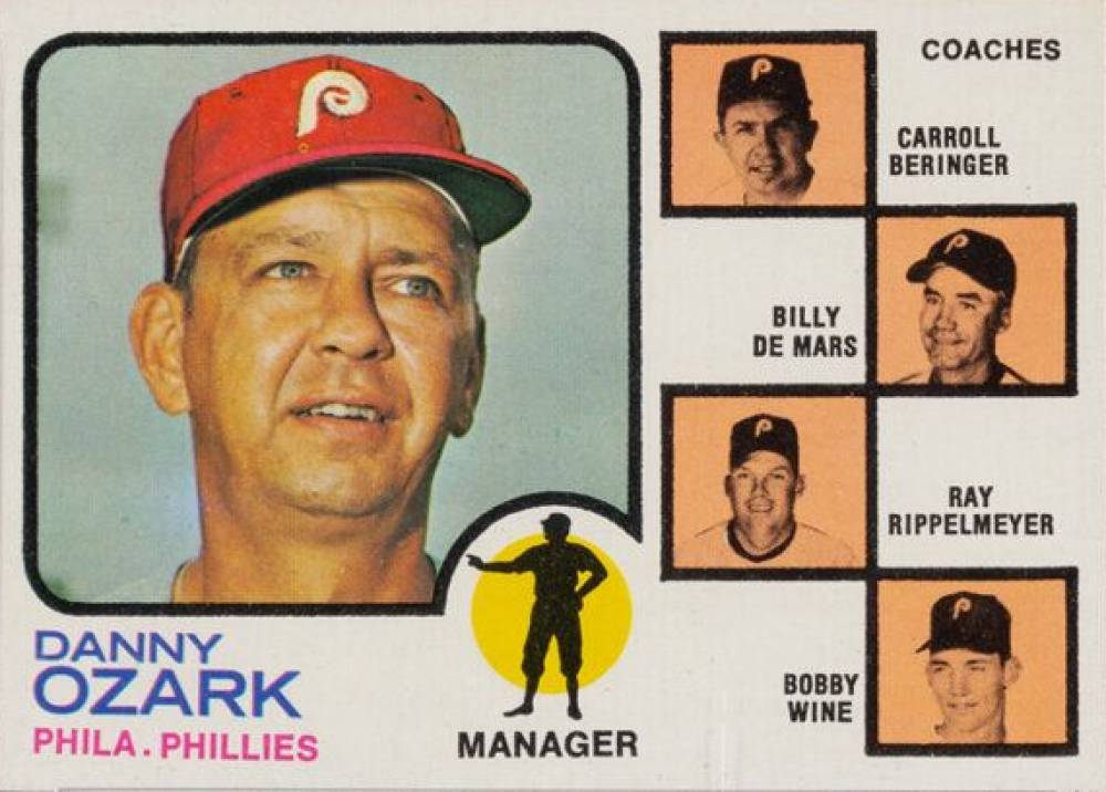 1973 Topps Phillies Manager/ Coaches #486o Baseball Card