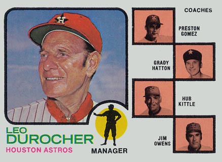 1973 Topps Astros Manager/Coaches #624 Baseball Card